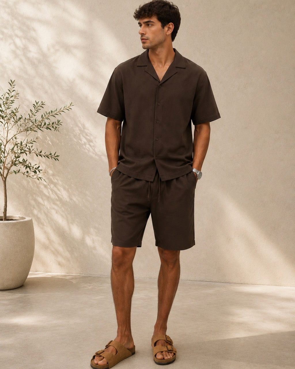 ENSEMBLE TEXTURÉ SHORT & CHEMISETTE