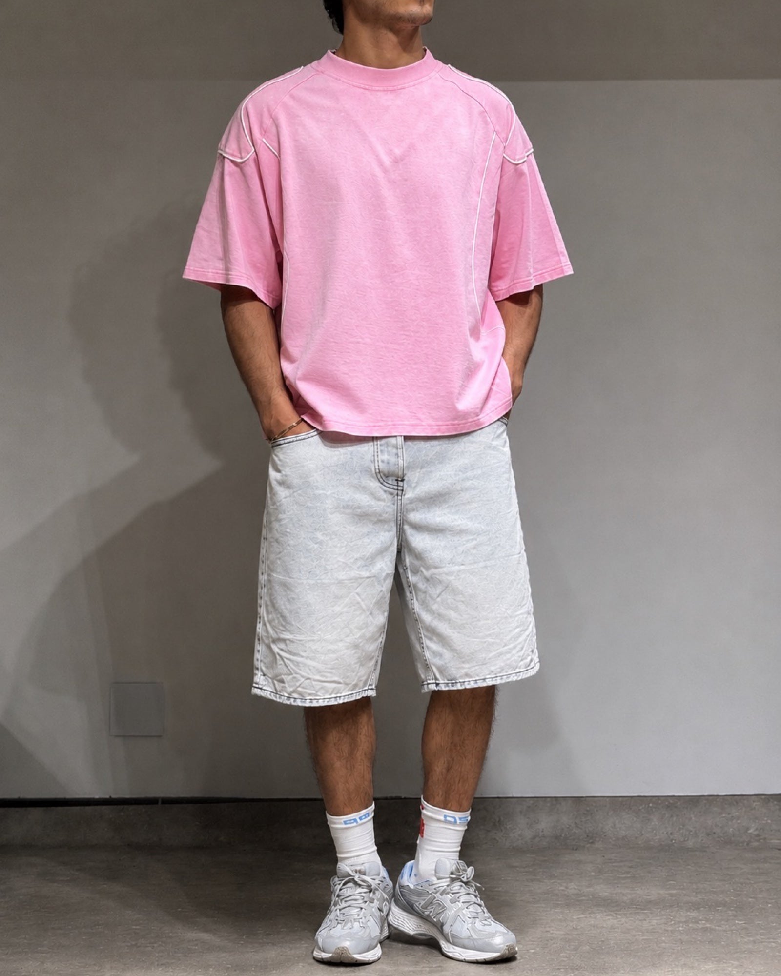 T-SHIRT BOXY A EMPIECEMENTS