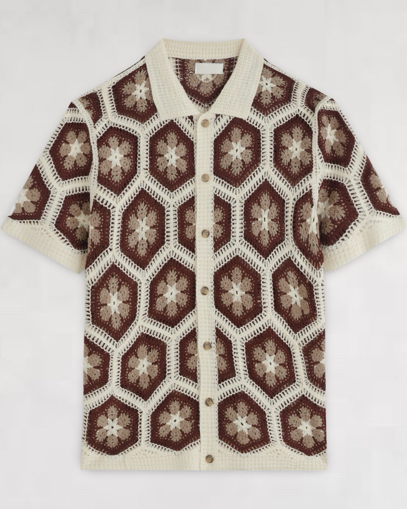 CHEMISETTE CROCHET MOTIFS HEXAGONALES