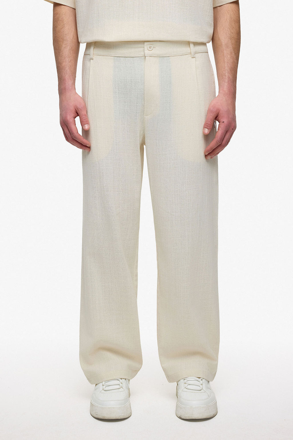 PANTALON EFFET LIN