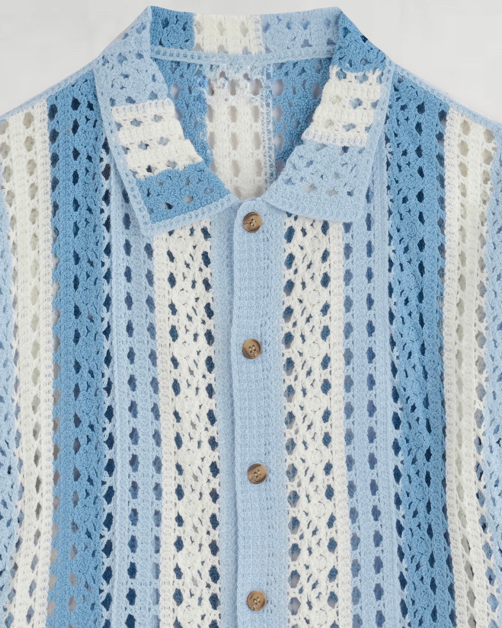 CHEMISETTE CROCHET A BANDE VERTICALE