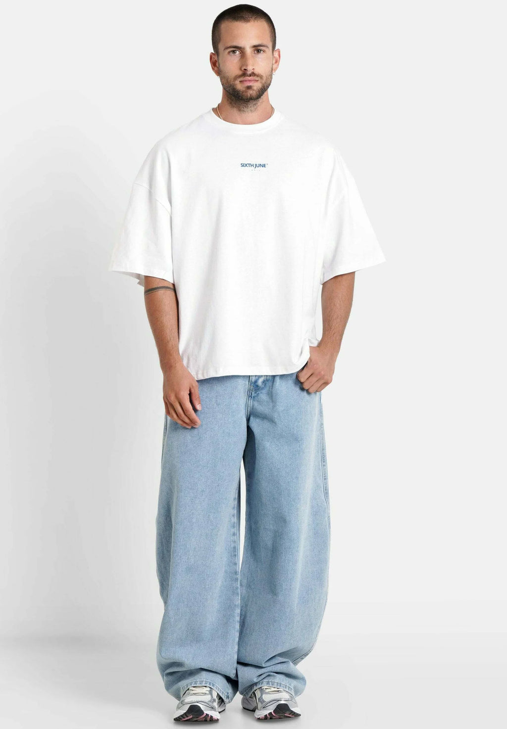 Jeans "Oversize Ballon" bleu