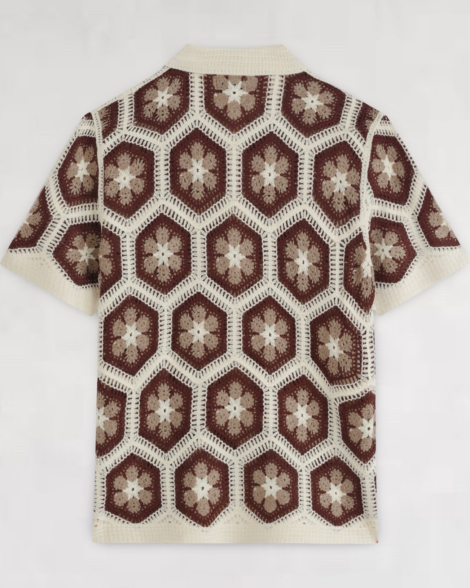 CHEMISETTE CROCHET MOTIFS HEXAGONALES