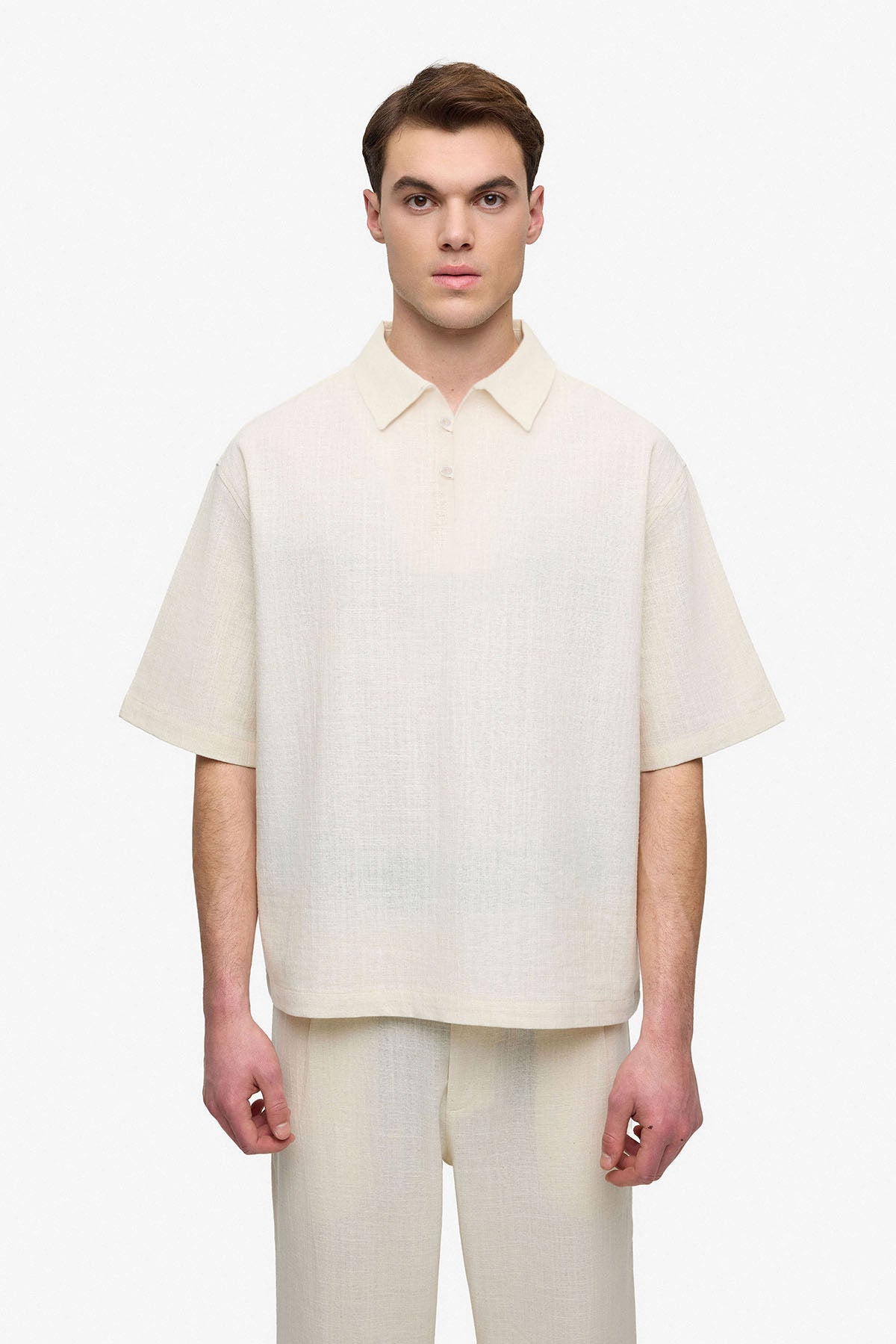 POLO OVERSIZE EFFET LIN