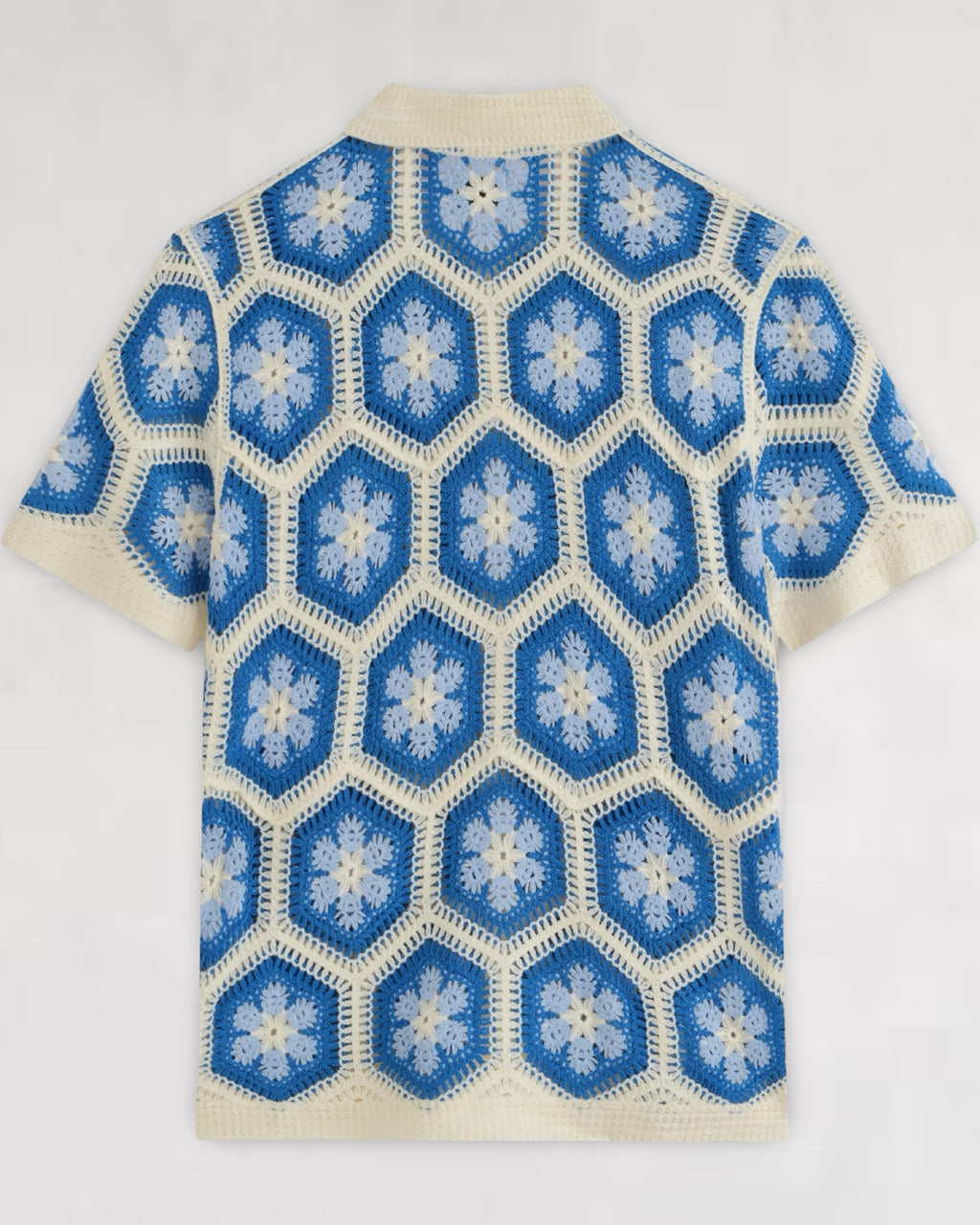 CHEMISETTE CROCHET MOTIFS HEXAGONALES