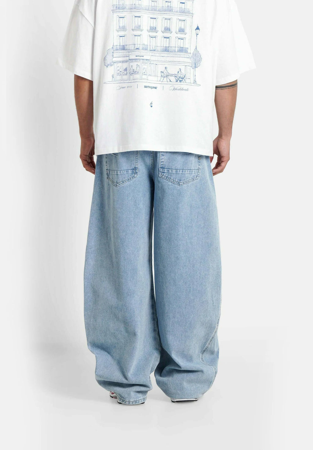 Jeans "Oversize Ballon" bleu