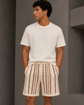 BERMUDA CROCHET RAYÉ