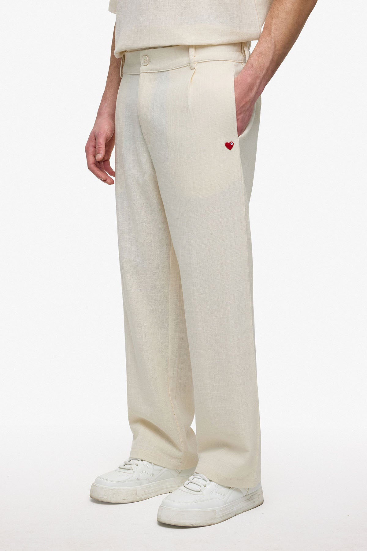 PANTALON EFFET LIN