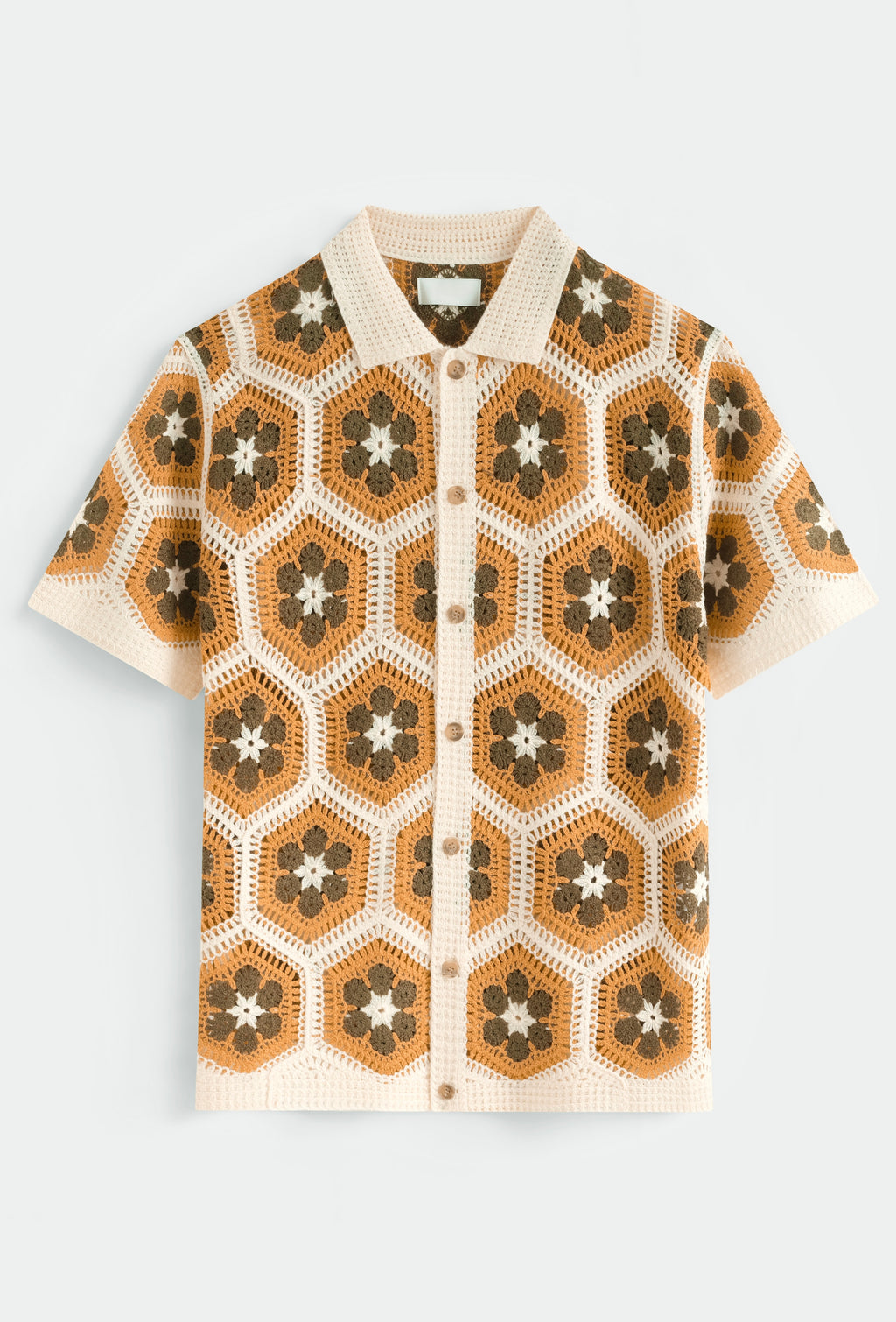 CHEMISETTE CROCHET MOTIFS HEXAGONALES