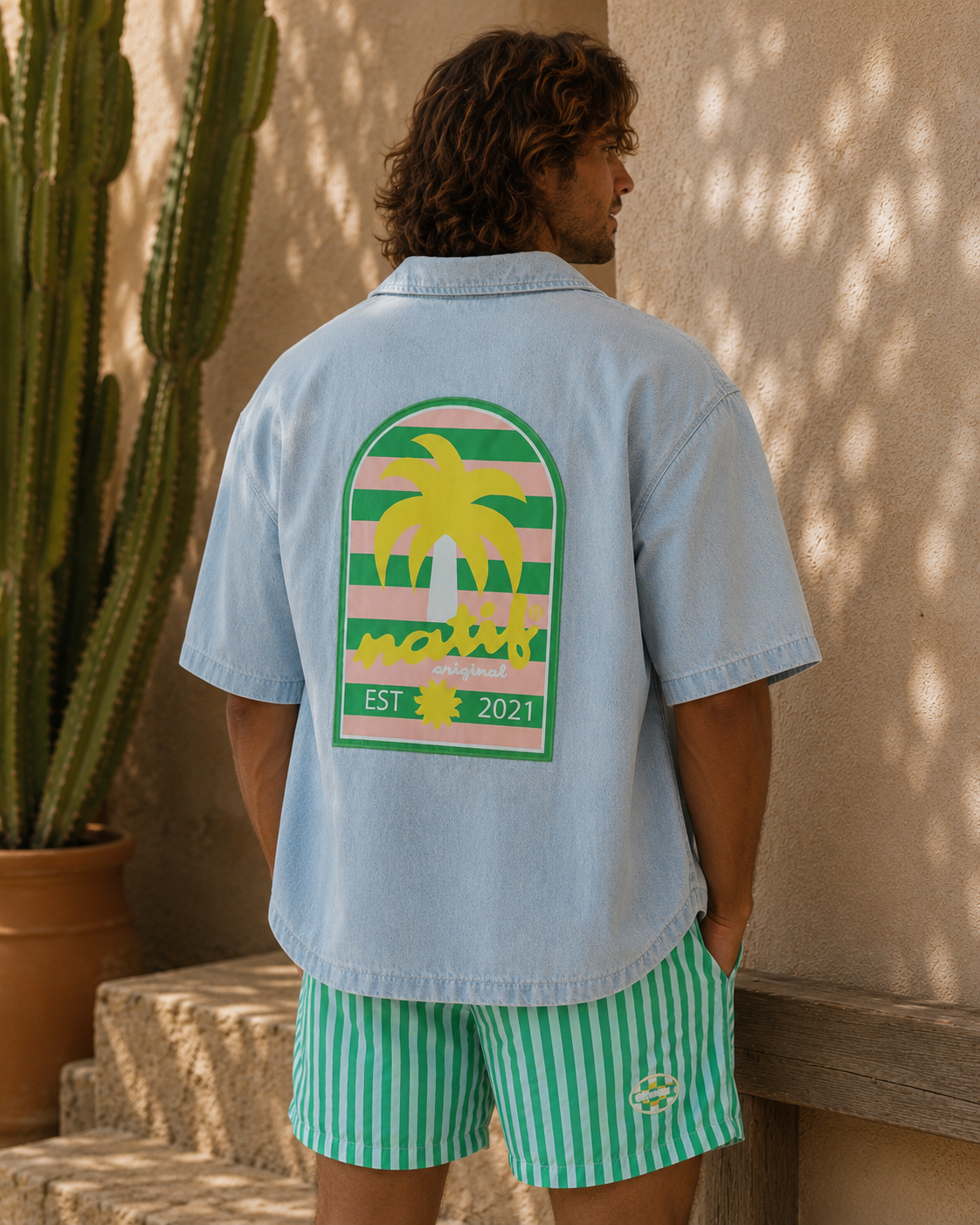 CHEMISETTE LOOSE PALM EST 21