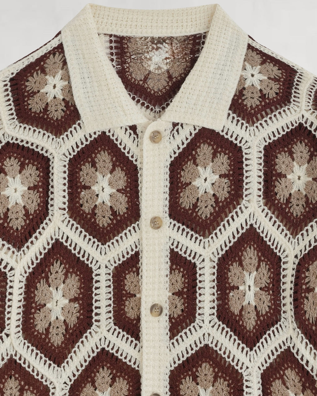 CHEMISETTE CROCHET MOTIFS HEXAGONALES