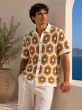 CHEMISETTE CROCHET MOTIFS HEXAGONALES