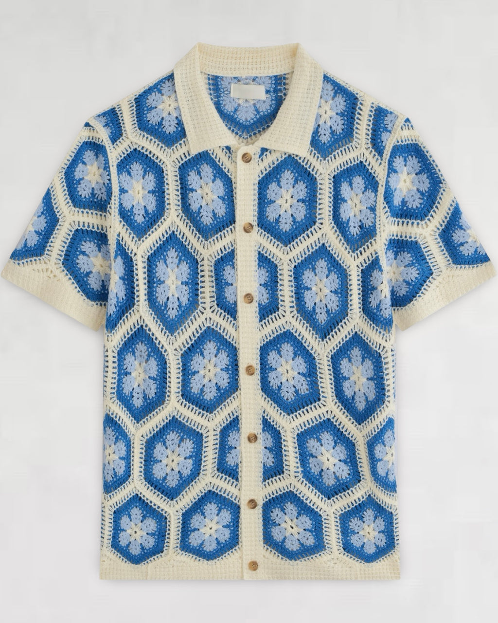 CHEMISETTE CROCHET MOTIFS HEXAGONALES