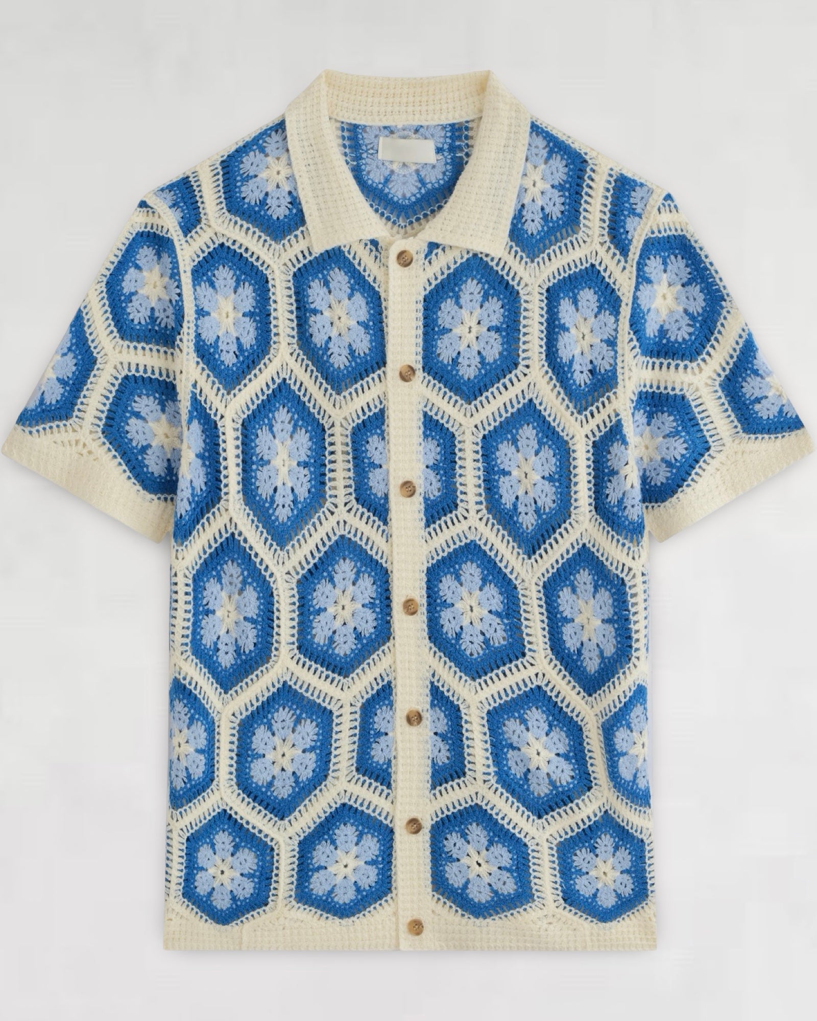 CHEMISETTE CROCHET MOTIFS HEXAGONALES