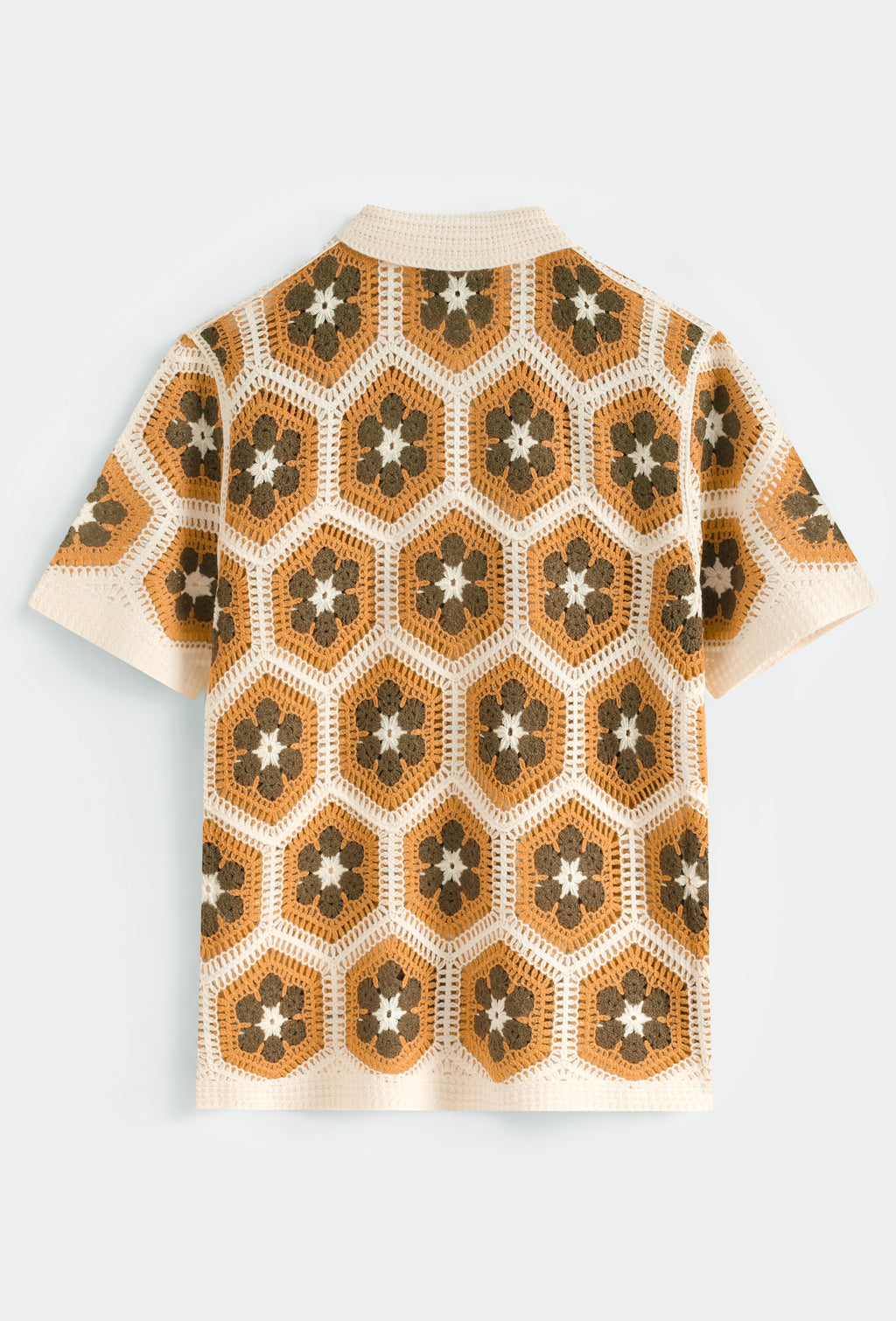 CHEMISETTE CROCHET MOTIFS HEXAGONALES