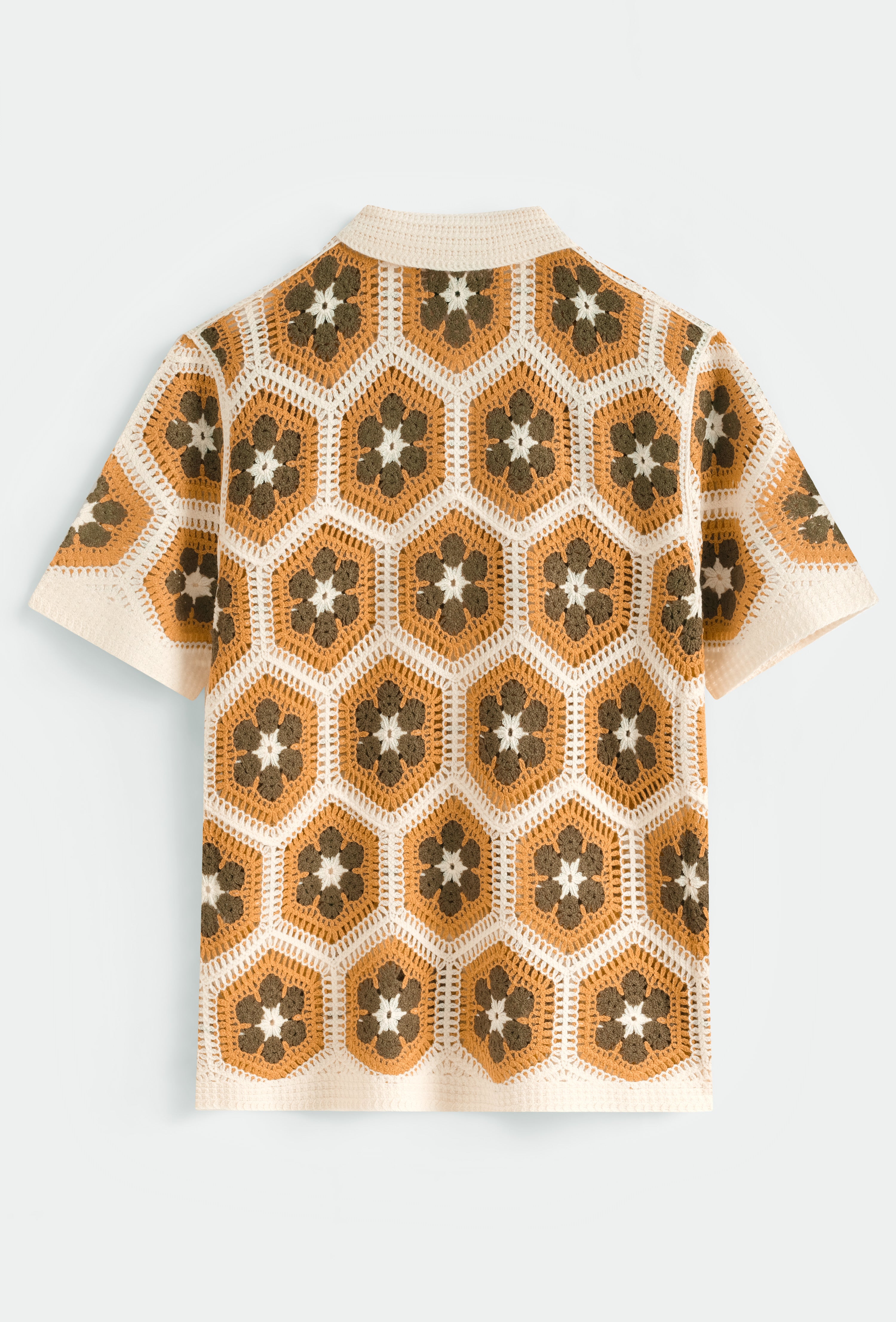 CHEMISETTE CROCHET MOTIFS HEXAGONALES