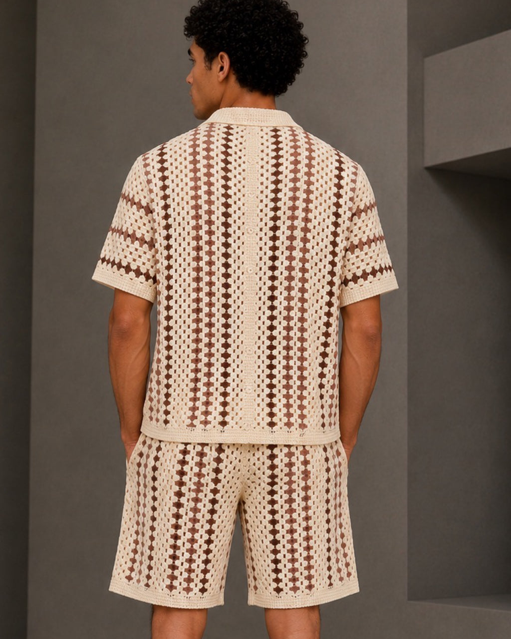 BERMUDA CROCHET RAYÉ