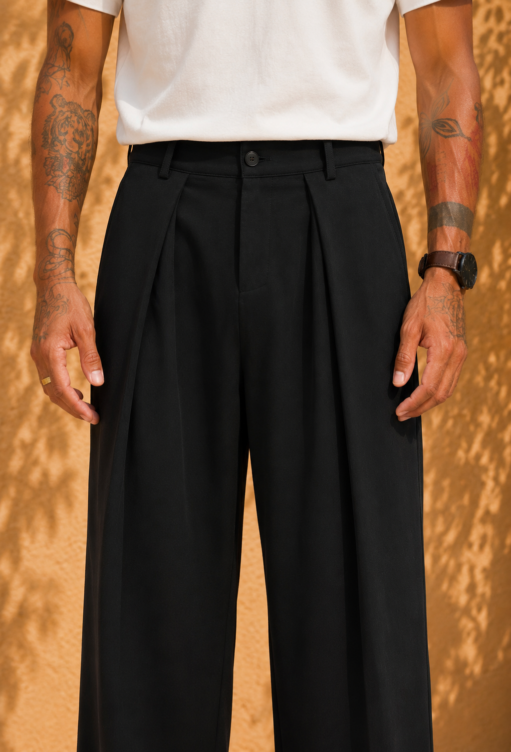 PANTALON FLUIDE A PINCES
