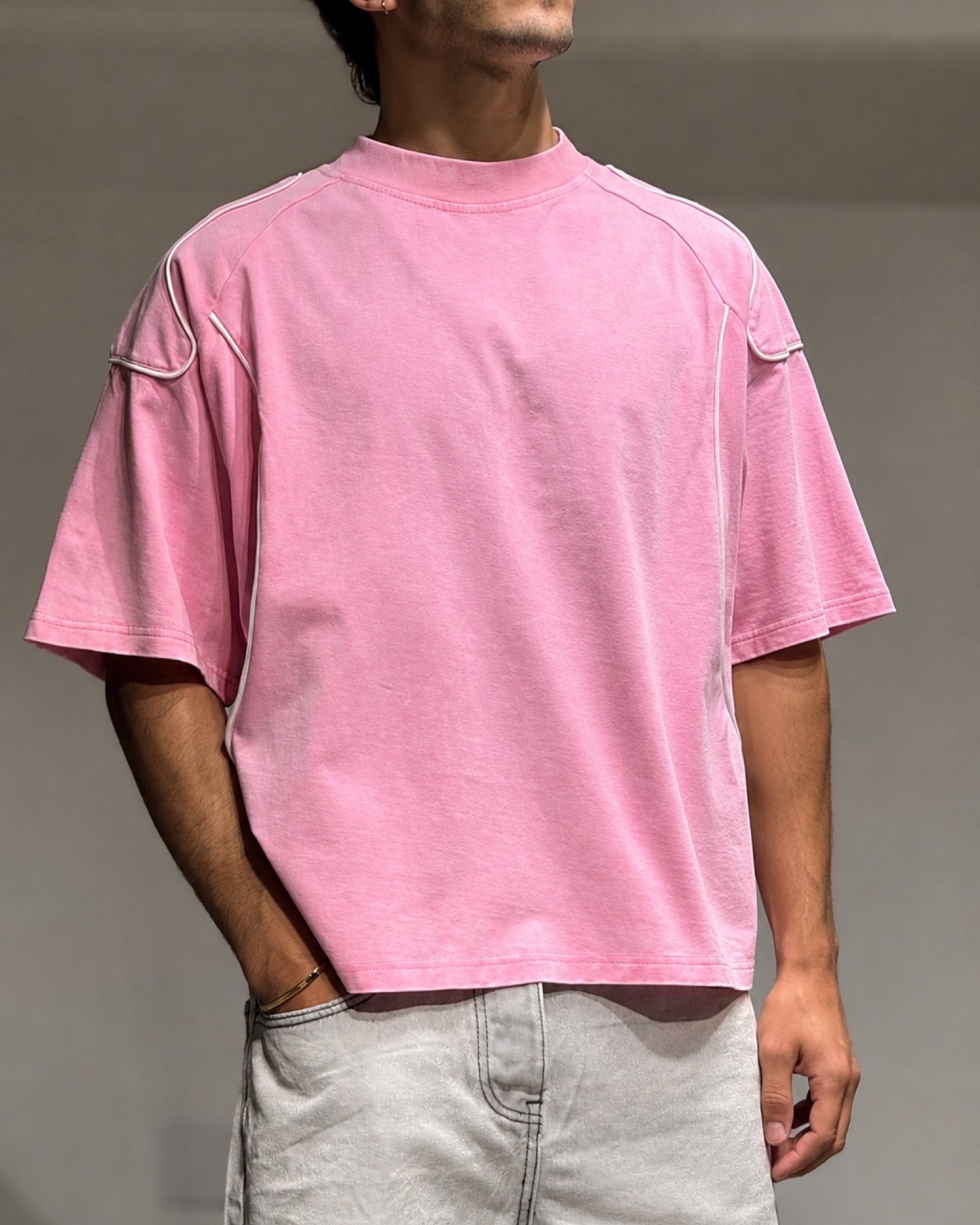 T-SHIRT BOXY A EMPIECEMENTS