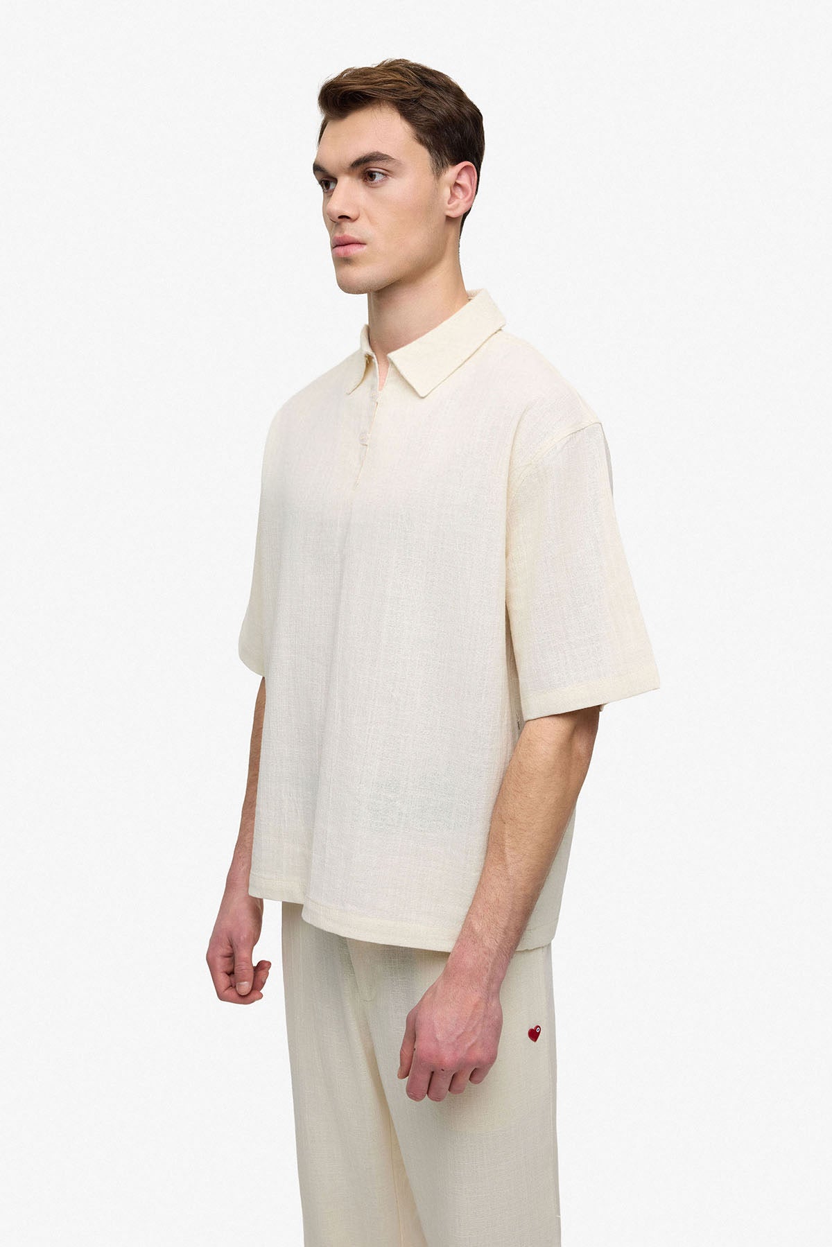POLO OVERSIZE EFFET LIN