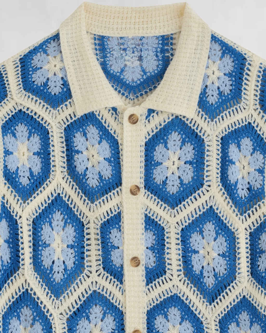 CHEMISETTE CROCHET MOTIFS HEXAGONALES