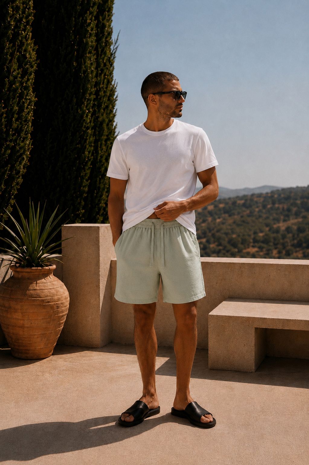 SHORT EFFET LIN UNI