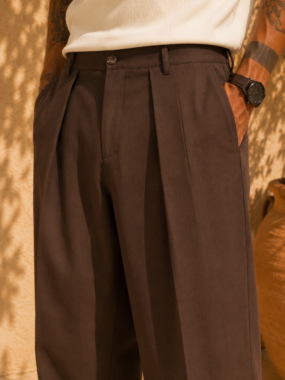 PANTALON SOUPLE A PINCES