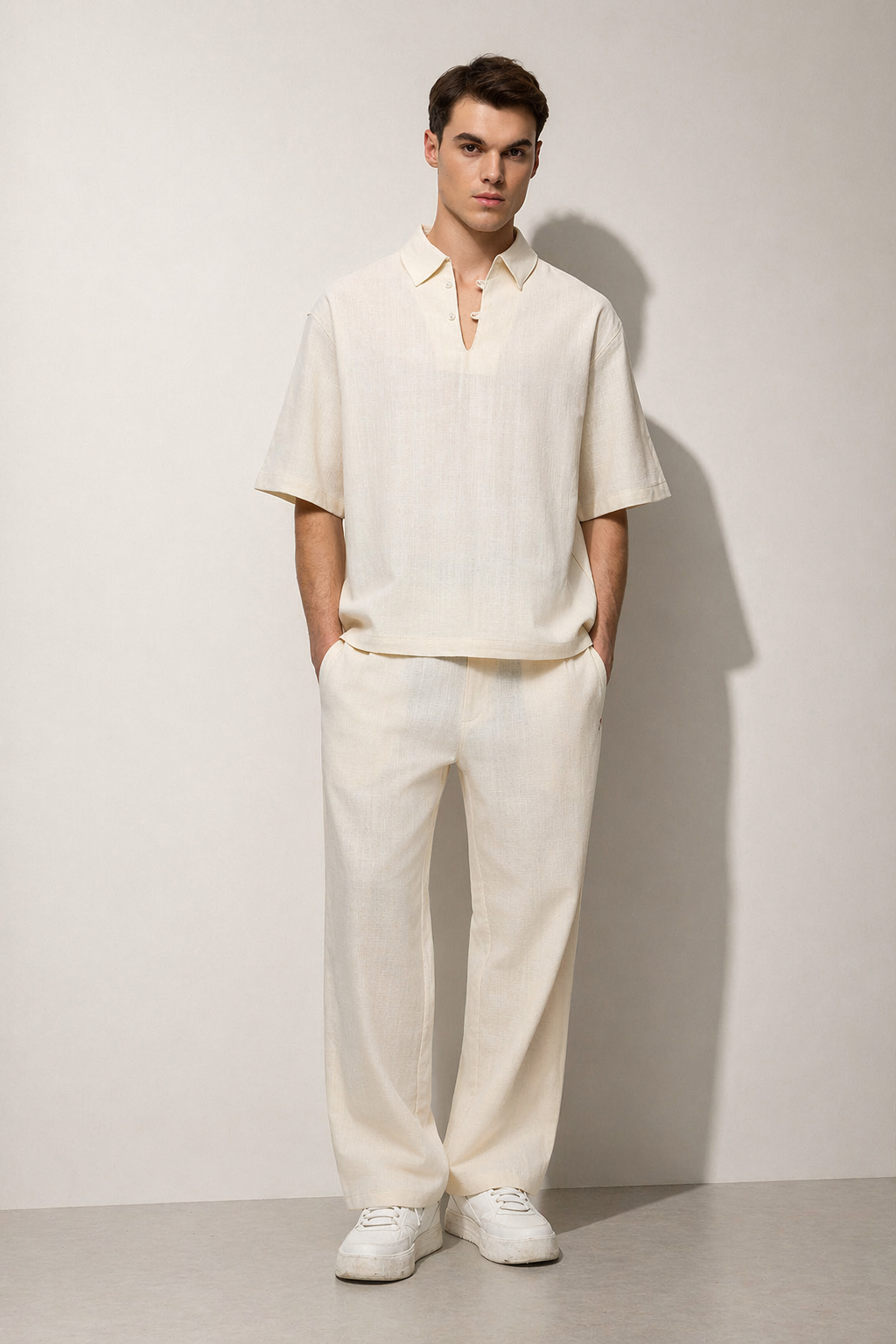 POLO OVERSIZE EFFET LIN