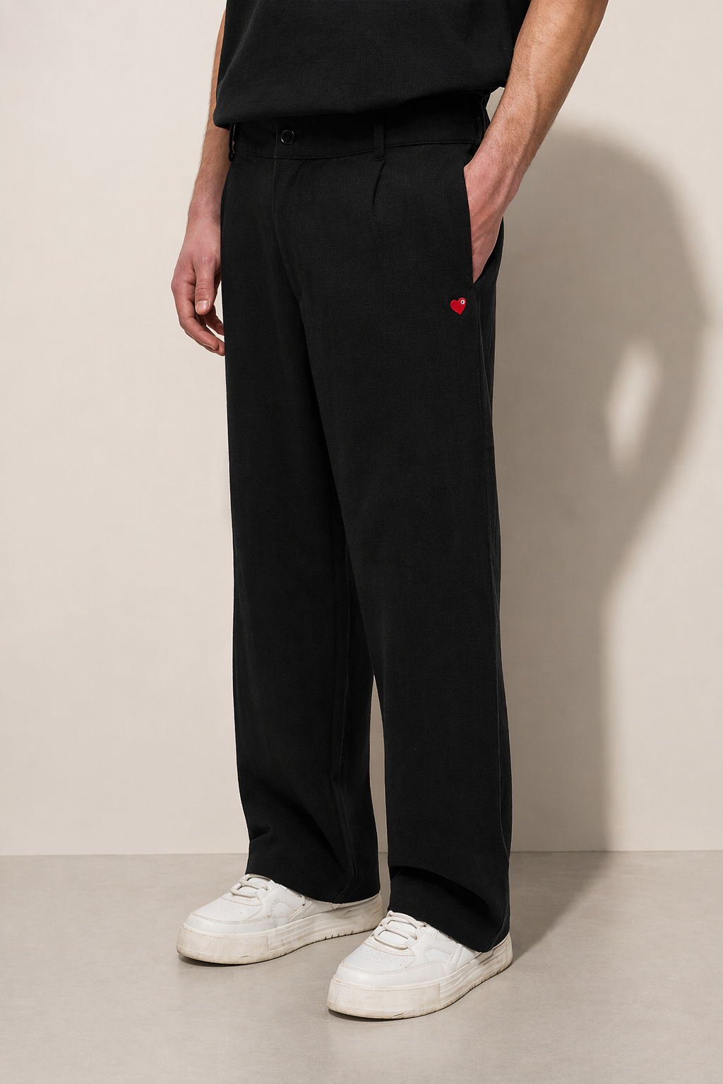 PANTALON EFFET LIN