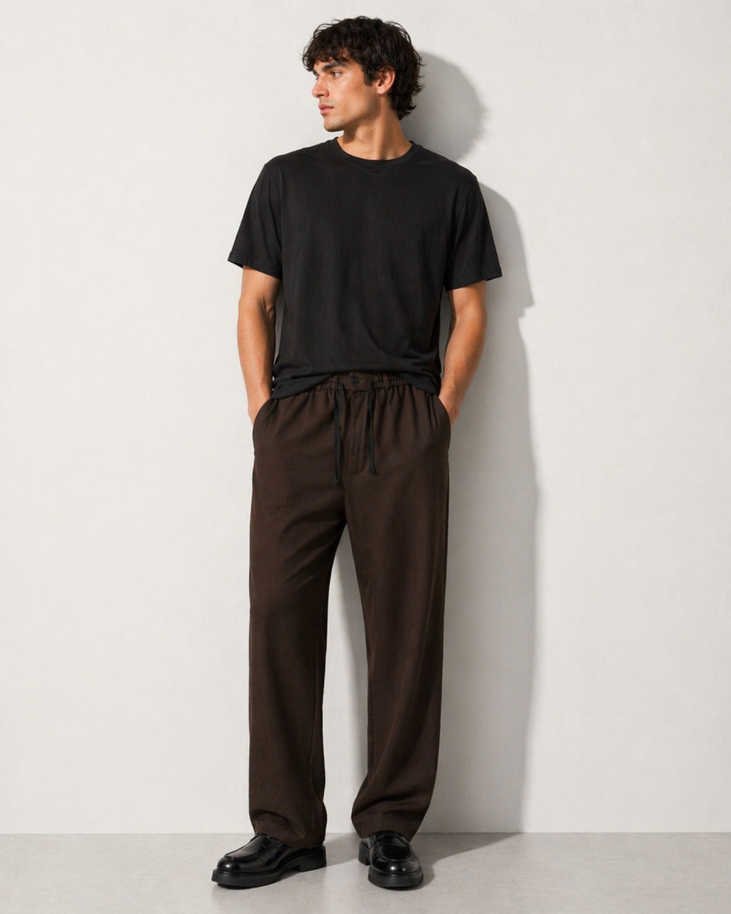 Pantalon tailleur coton lin