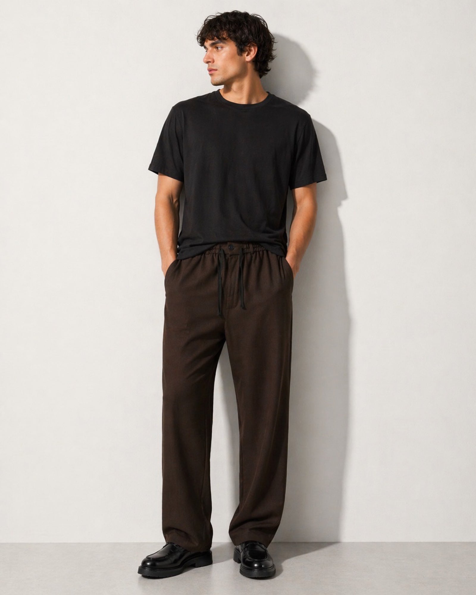Pantalon tailleur coton lin
