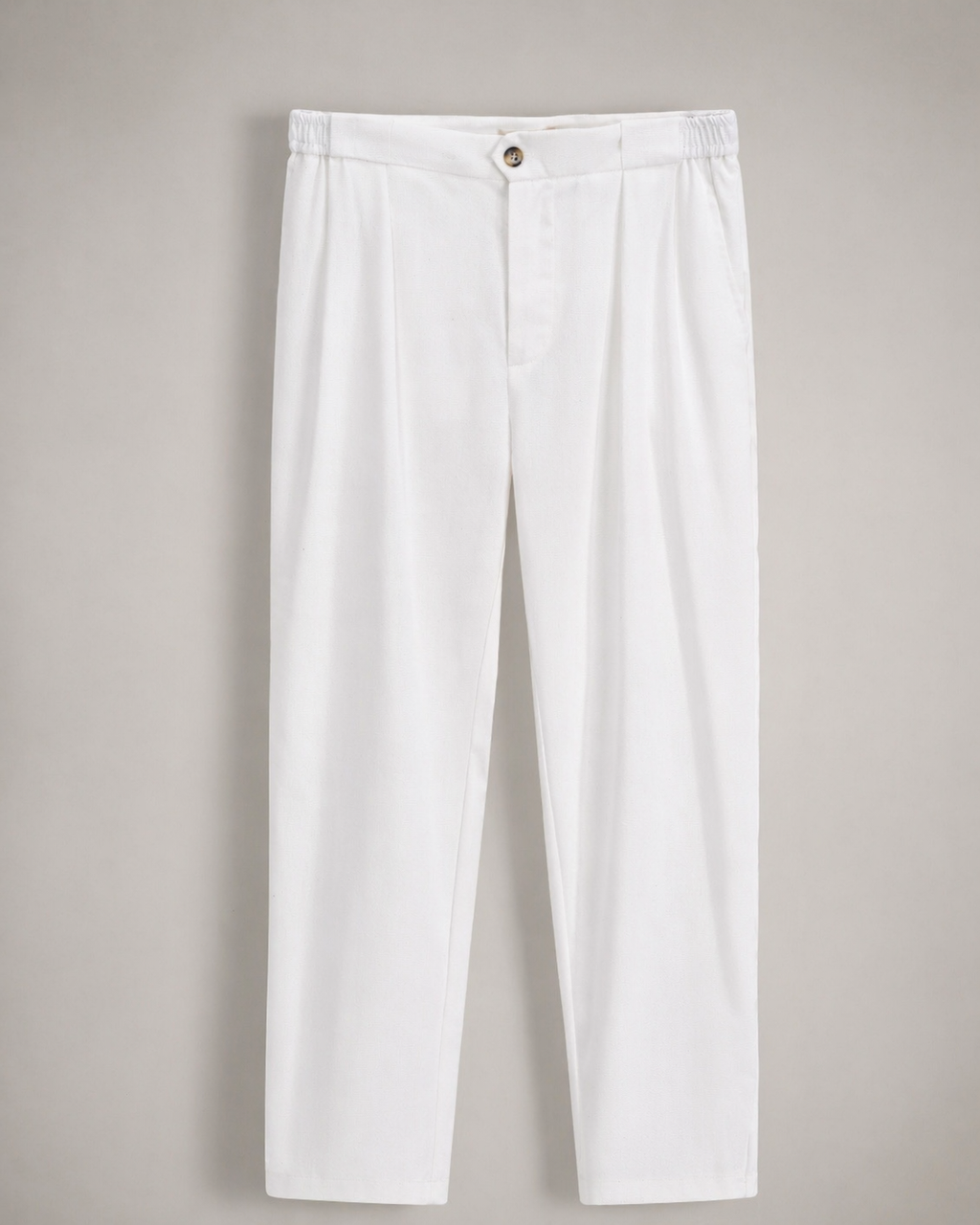 Pantalon tailleur coton lin