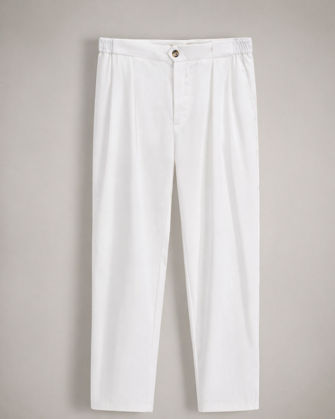 Pantalon tailleur coton lin
