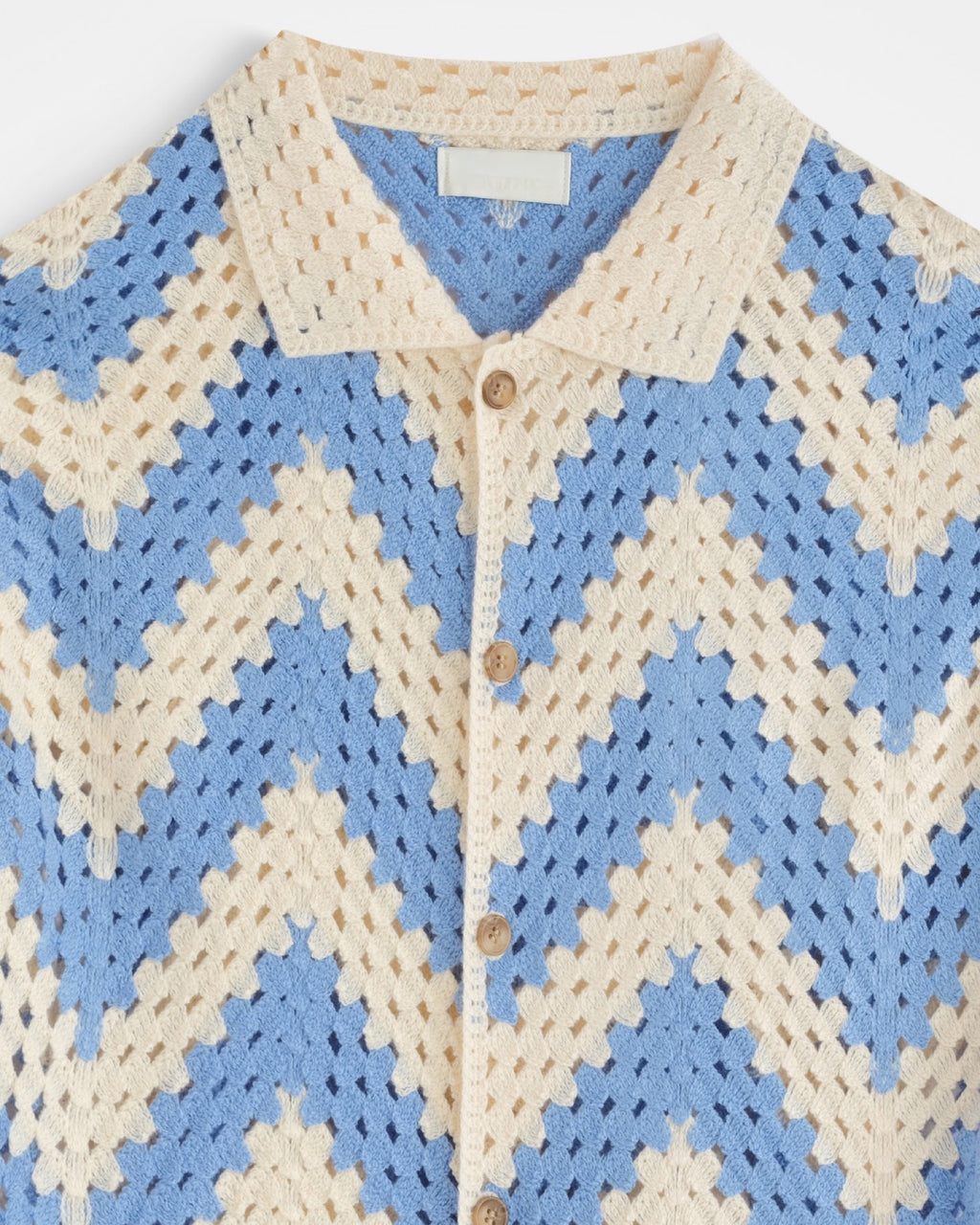CHEMISETTE EN CROCHET LIGHT BLUE