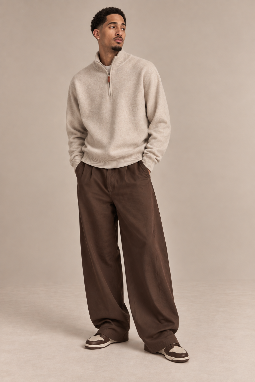 PULL EN MAILLE ZIPÉE