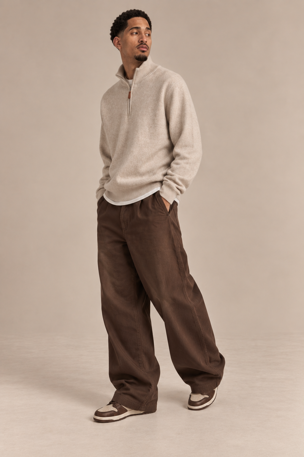 PULL EN MAILLE ZIPÉE