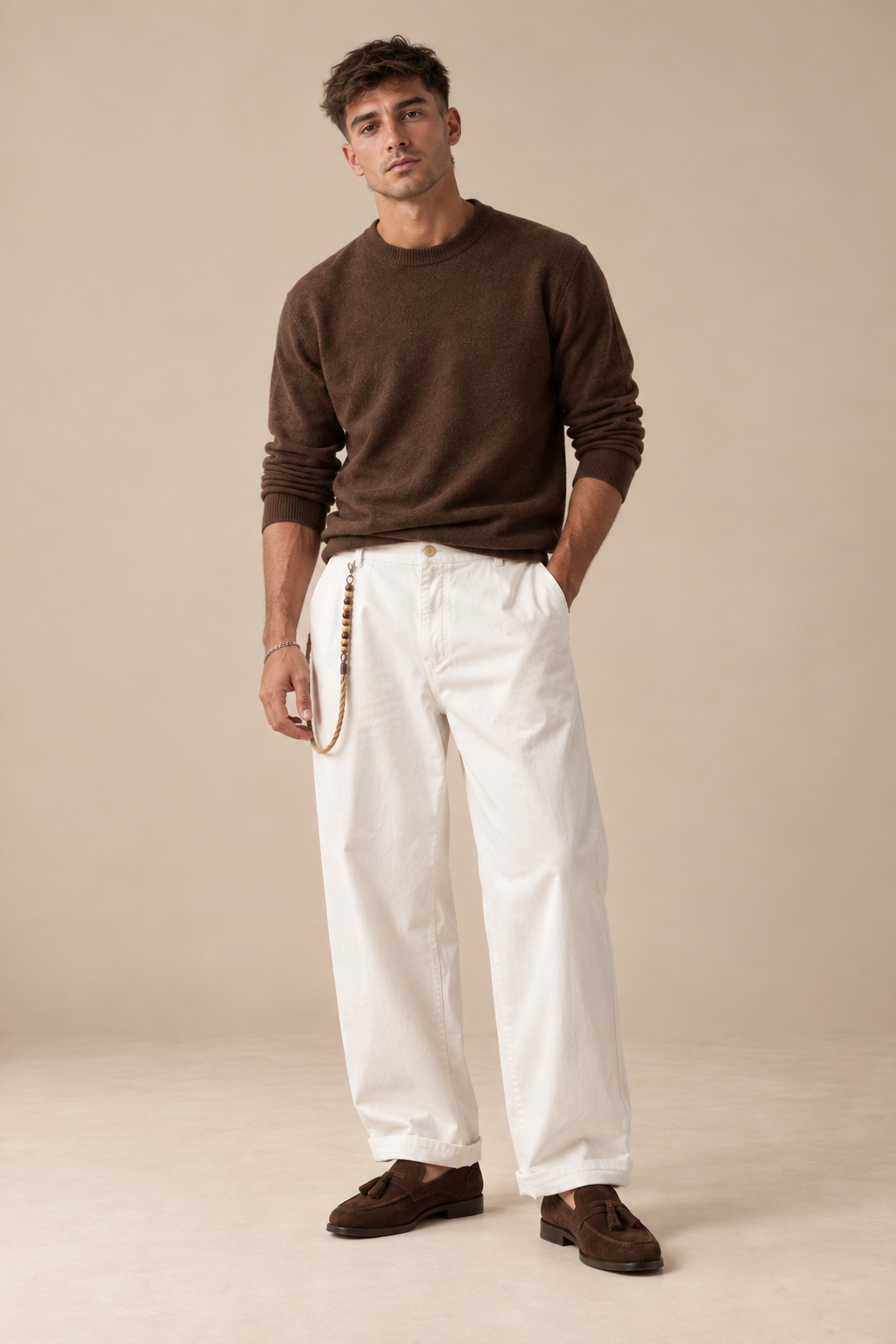 PANTALON LOOSE TOILE ÉPAISSE
