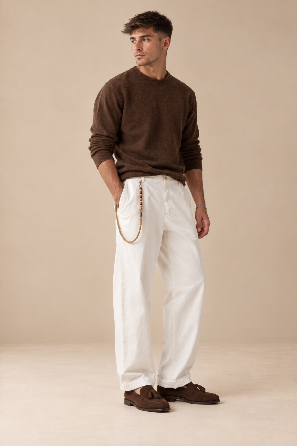 PANTALON LOOSE TOILE ÉPAISSE