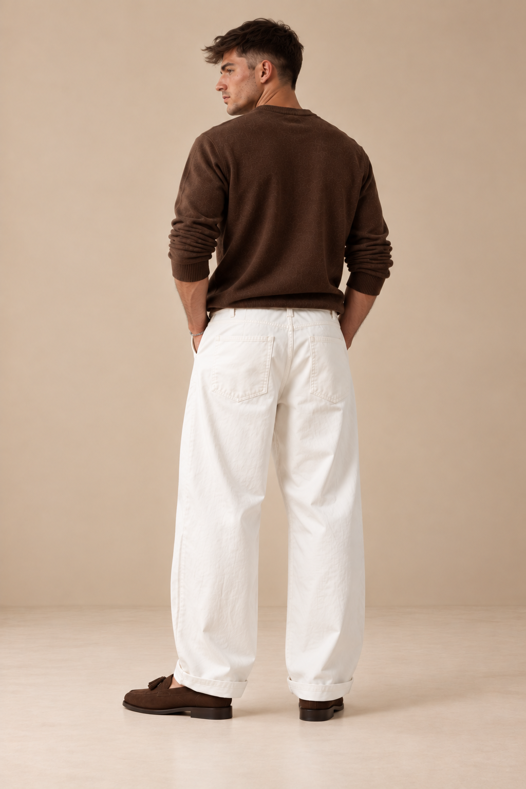 PANTALON LOOSE TOILE ÉPAISSE
