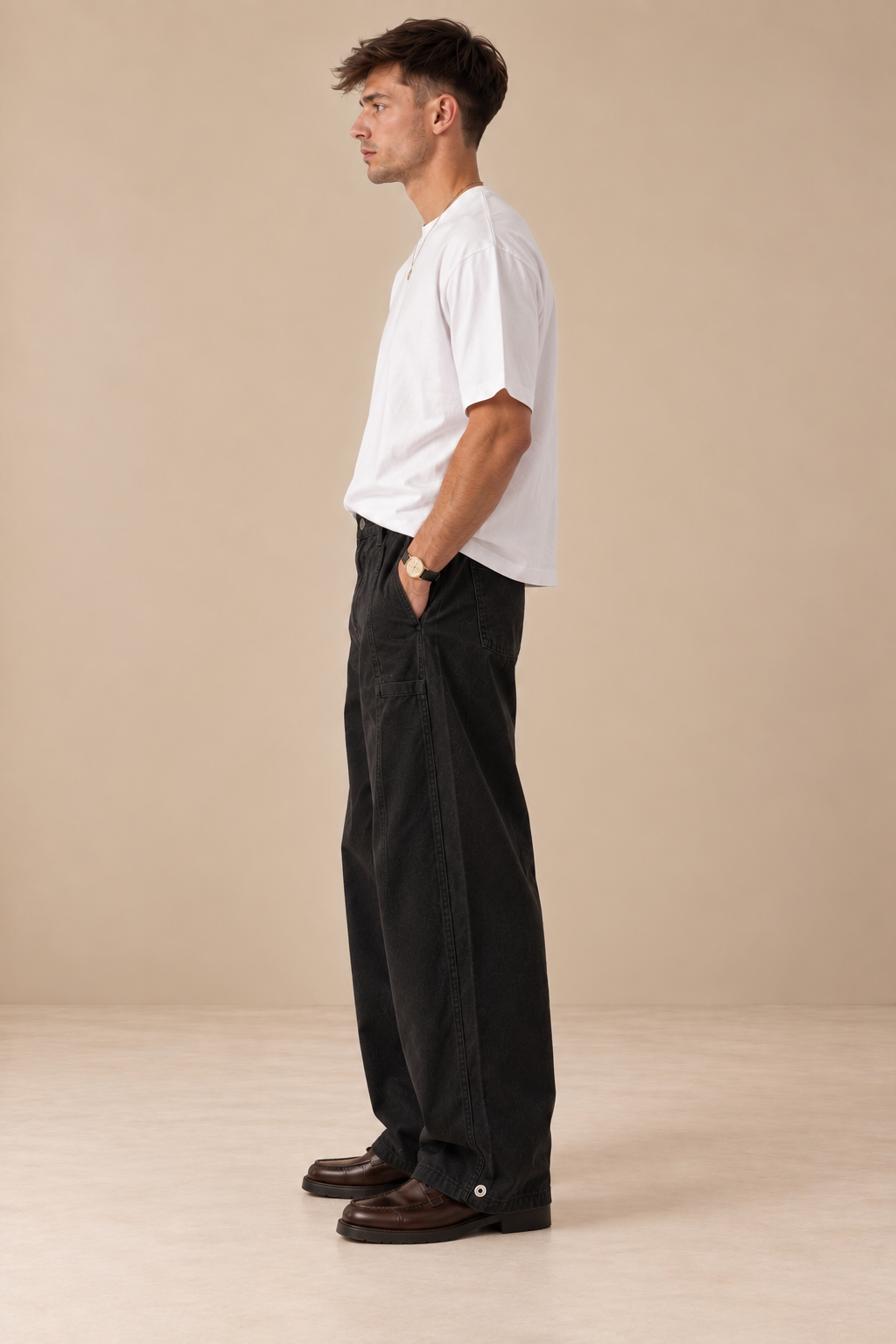 JEANS BAGGY A PRESSION