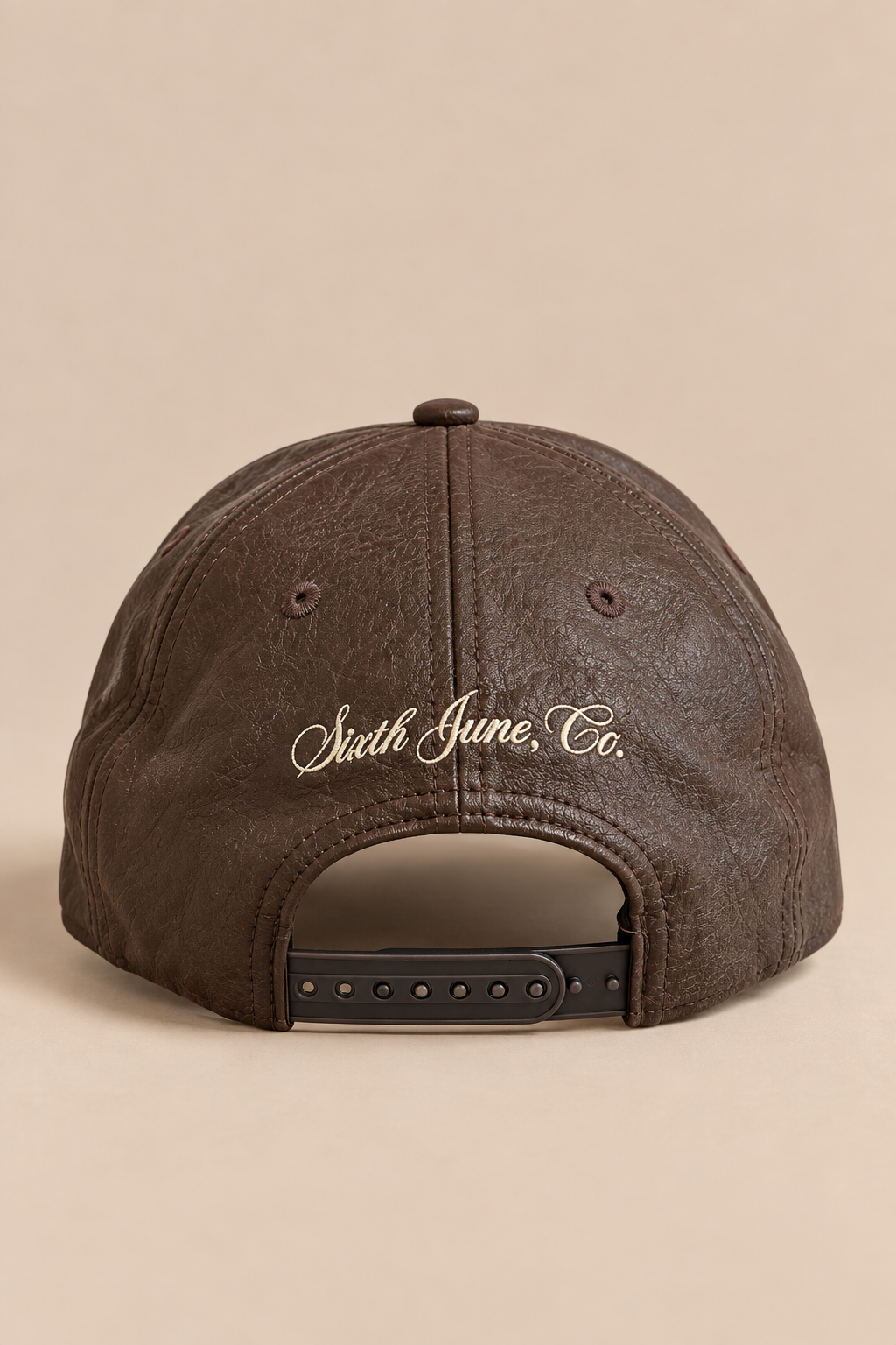 CASQUETTE CUIR ROSACE