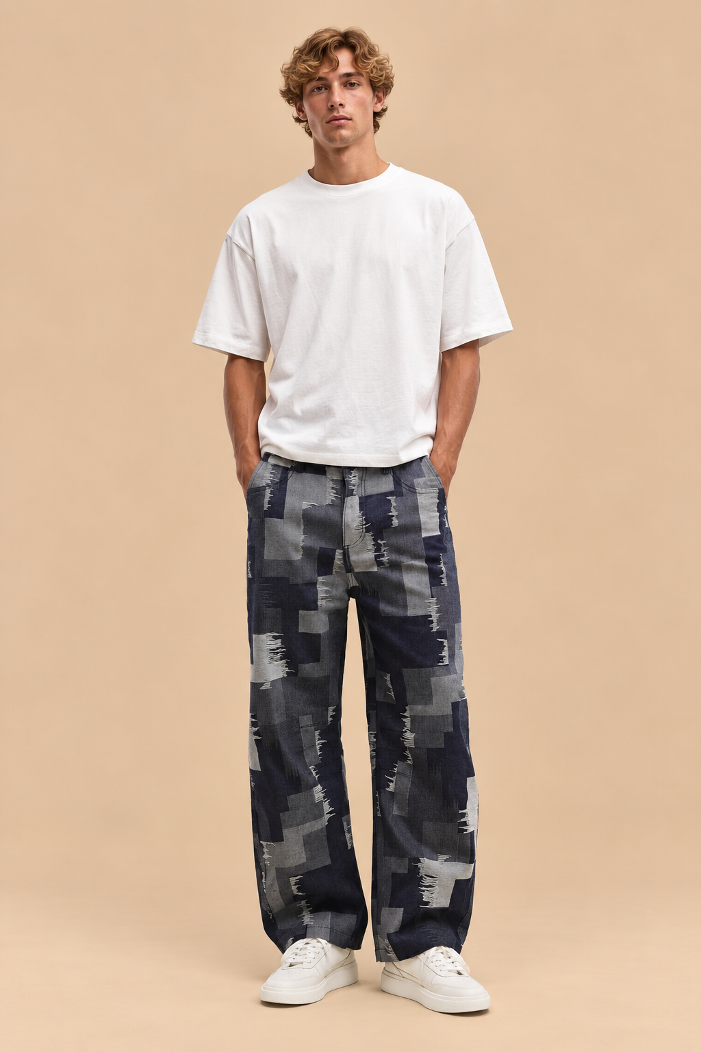 PANTALON PATCHWORK DENIM