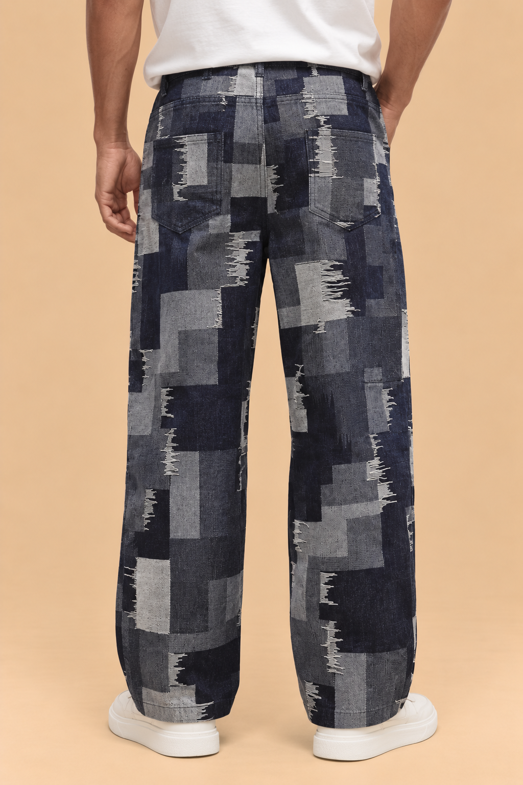 PANTALON PATCHWORK DENIM