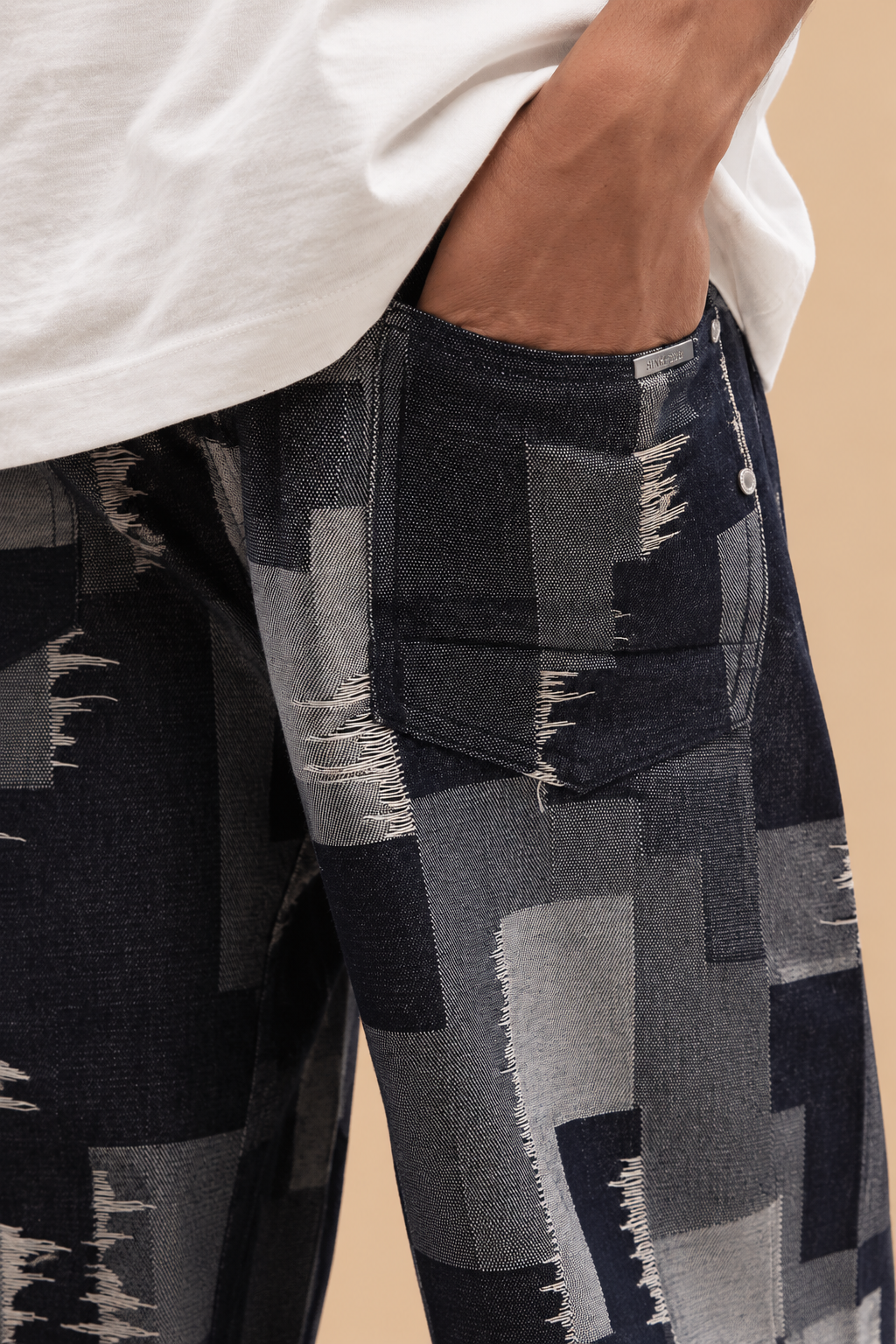 PANTALON PATCHWORK DENIM