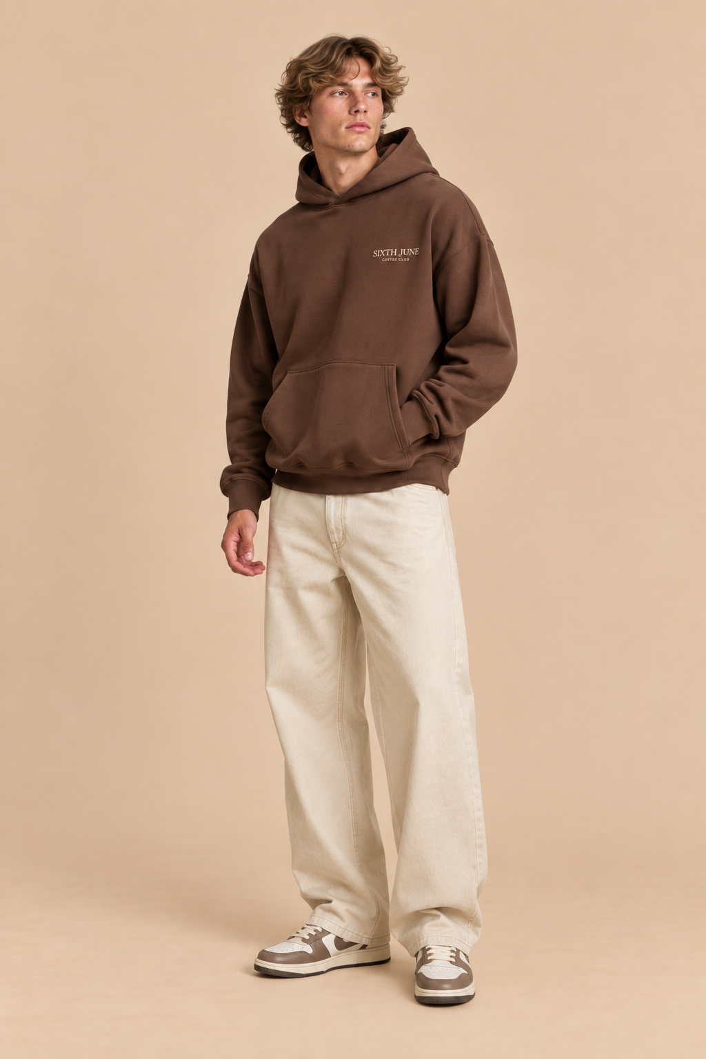 COFFEE CROPPED HOODIE