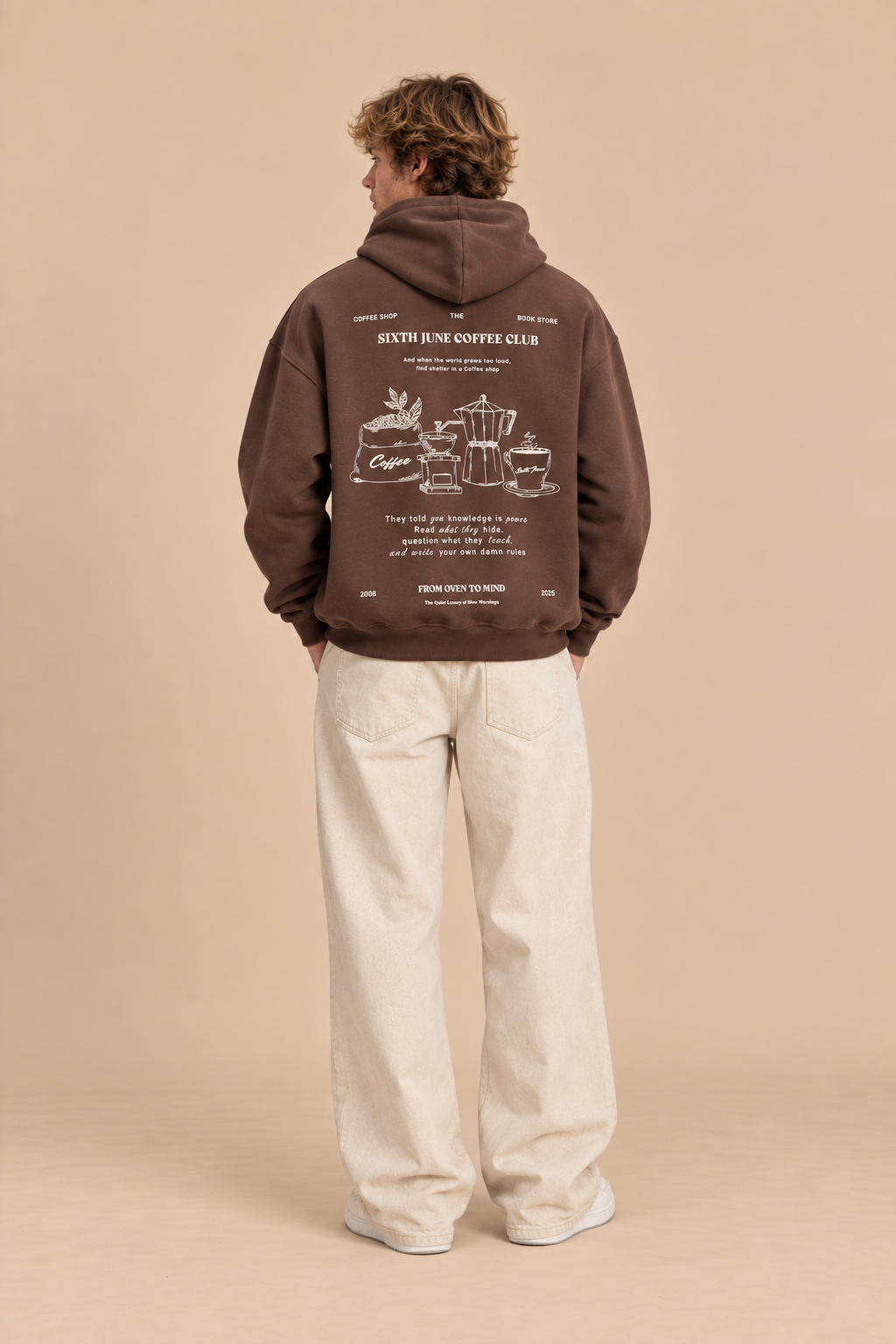 COFFEE CROPPED HOODIE