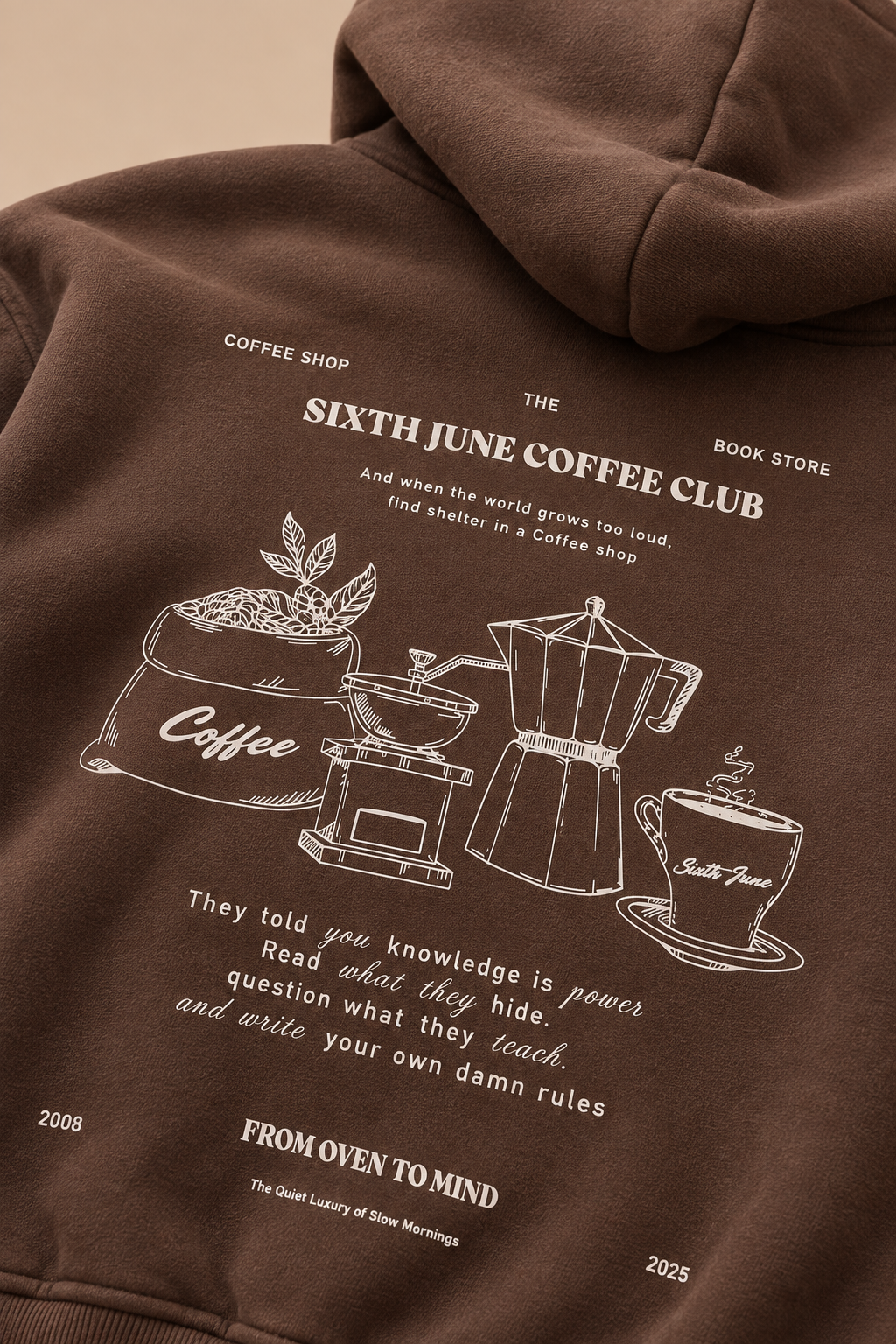 COFFEE CROPPED HOODIE