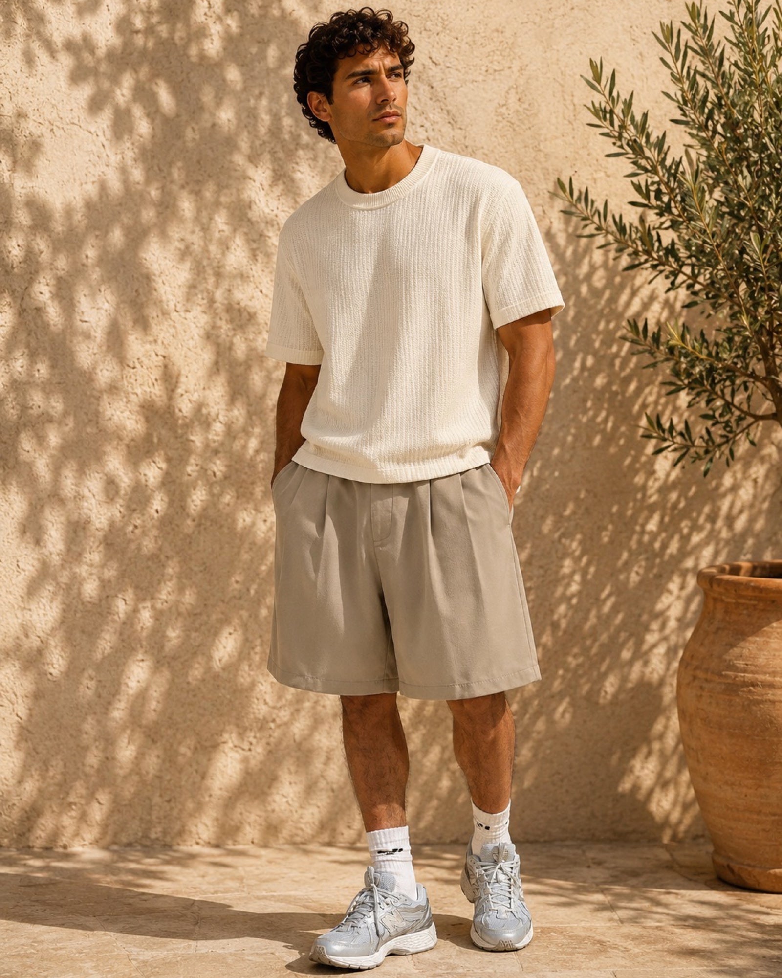 BERMUDA RELAXED FIT A PINCES