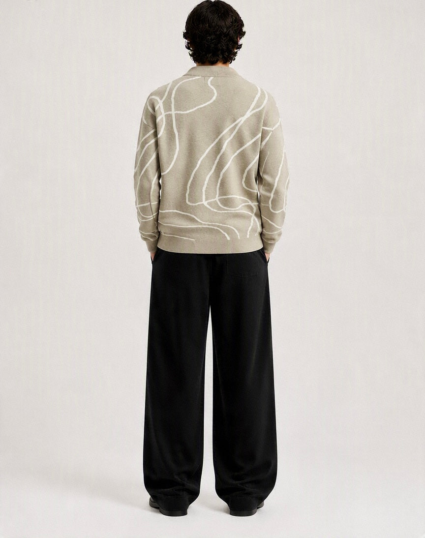 PULL DOUX A MOTIFS ABSTRAIT
